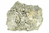 Glittering Striated, Cubic Pyrite Crystal Cluster - Peru #256147-1